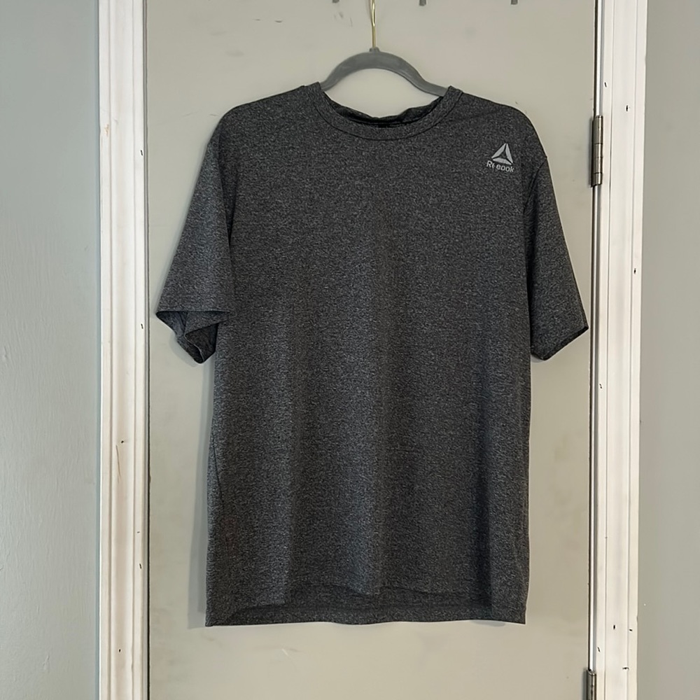 Grey Reebok dri-fit shirt